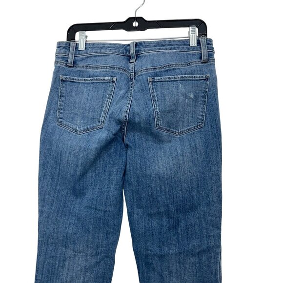 Talbots Womens Flawless Slim Ankle Jeans Size 6 Medium Wash Distressed Denim - Picture 8 of 12